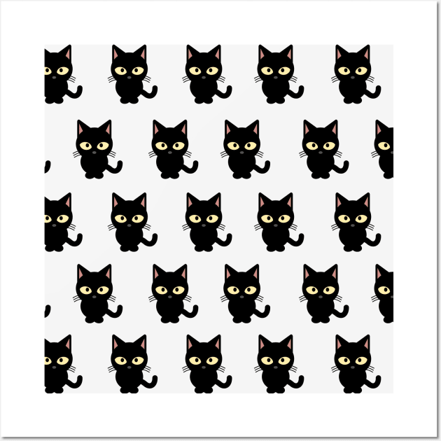 Black cat pattern Wall Art by afmr.2007@gmail.com